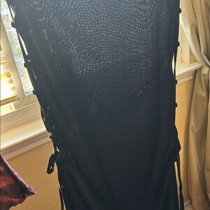 SHEIN Black Lace-Up Dress